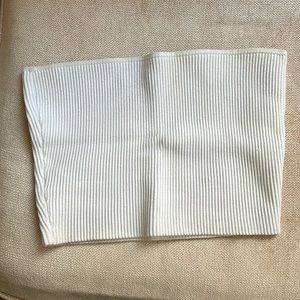 Babaron white cropped tube top